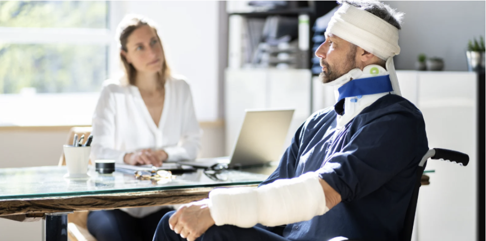 Man communicating with his st louis accident lawyer